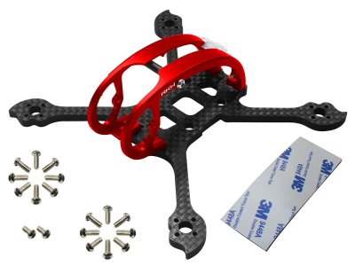 Rakonheli CNC Aluminum Carbon 2.5inch Kit (Red) - EMAX Babyhawk R Pro