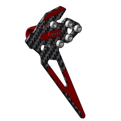 RKH Precision CNC 3K Carbon Fiber w/Aluminum Adjustable Tail Motor Mount Set - Blade inFusion 120