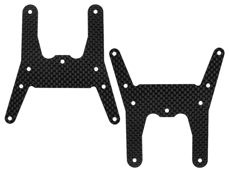 Rakonheli CNC 3K Pure Carbon Fiber Upper Chassis Plate (2) - LOSI 1/8 LST XXL2-E
